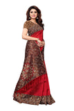 Indira Designer Women's Art Mysore Silk Saree With Blouse Piece (Star-Red)