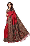 Indira Designer Women's Art Mysore Silk Saree With Blouse Piece (Star-Red)
