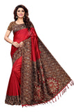 Indira Designer Women's Art Mysore Silk Saree With Blouse Piece (Star-Red)