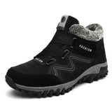 Brand Men Snow Boots Plus Size 45 New Men Boots with Fur Unisex Winter Snow Botas Warm Plush Shoes High Top Boots Autumn