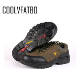 COOLVFATBO Men's Work & Safety Boots Shoes Outdoor Steel Toe Cap Military Men Construction Anti-slip Puncture Proof Boots Size46