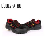 COOLVFATBO Men's Work & Safety Boots Shoes Outdoor Steel Toe Cap Military Men Construction Anti-slip Puncture Proof Boots Size46