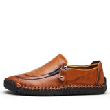 Classic Comfortable Men Casual Shoes Loafers Men Shoes Quality Split Leather Shoes Men Flats Hot Sale Moccasins Shoes Plus Size