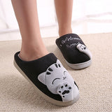 Dropshipping Women Winter Home Slippers Cartoon Cat Shoes Soft Winter Warm House Slippers Indoor Bedroom Lovers Couples T180905B