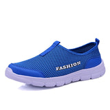 Fashion summer shoes men casual air mesh shoes large sizes 38-46 lightweight breathable slip-on flats chaussure homme