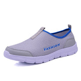Fashion summer shoes men casual air mesh shoes large sizes 38-46 lightweight breathable slip-on flats chaussure homme