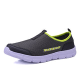 Fashion summer shoes men casual air mesh shoes large sizes 38-46 lightweight breathable slip-on flats chaussure homme