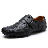 Luxury Casual Shoes Men Loafers Genuine Leather Flat Slip on High Quality Designer Shoes Men Moccasins Sneaker Footwear Male