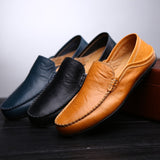 Men Shoes Genuine leather Comfortable Men Casual Shoes sport Footwear Chaussures Flats For Men Slip On Lazy Shoes Zapatos Hombre