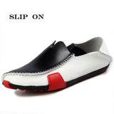 PINSV Moccasins Mens Shoes Autumn Driving Casual Shoes Men Italian Loafers Slip On Leather Shoes Mens Loafers Size 38-47