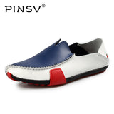 PINSV Moccasins Mens Shoes Autumn Driving Casual Shoes Men Italian Loafers Slip On Leather Shoes Mens Loafers Size 38-47