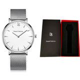 Simple Wristwatch Time Fashion Casual Life Waterproof Female Male Watches Quartz Watch Women Men Stainless Steel Strap