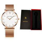 Simple Wristwatch Time Fashion Casual Life Waterproof Female Male Watches Quartz Watch Women Men Stainless Steel Strap