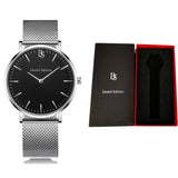 Simple Wristwatch Time Fashion Casual Life Waterproof Female Male Watches Quartz Watch Women Men Stainless Steel Strap