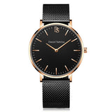 Simple Wristwatch Time Fashion Casual Life Waterproof Female Male Watches Quartz Watch Women Men Stainless Steel Strap