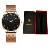 Simple Wristwatch Time Fashion Casual Life Waterproof Female Male Watches Quartz Watch Women Men Stainless Steel Strap