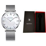 Simple Wristwatch Time Fashion Casual Life Waterproof Female Male Watches Quartz Watch Women Men Stainless Steel Strap