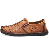 Vancat 2018 New Summer Comfortable Casual Shoes Loafers Men Shoes Quality Split Leather Shoes Men Flats Hot Sale Moccasins Shoes