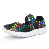 Women Woven Shoes 2018 Summer Breathable Handmade Shoes Fashion Comfortable Women Flats Casual Sneakers Sandals Big Size 35-42