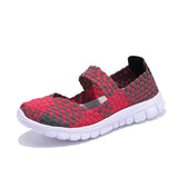 Women Woven Shoes 2018 Summer Breathable Handmade Shoes Fashion Comfortable Women Flats Casual Sneakers Sandals Big Size 35-42
