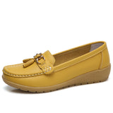 Women shoes 2018 summer mother shoes woman flats soft bottom genuine leather ladies shoes ballet flat shoes sneakers njk98
