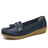 Women shoes 2018 summer mother shoes woman flats soft bottom genuine leather ladies shoes ballet flat shoes sneakers njk98