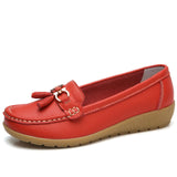 Women shoes 2018 summer mother shoes woman flats soft bottom genuine leather ladies shoes ballet flat shoes sneakers njk98