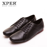 XPER Brand Spring Autumn Big Size 41~46 Men Casual Shoes Lace-up Breathable Fashion Business Men Shoes #YWD86504BL