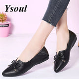 Ysoul Women Flats Shoes 2019 Spring Leather Shoes Ladies Slip-on Loafer Boat Zapatillas Mujer Flat buty damskie chaussures femme