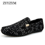 ZYYZYM Men Loafers Men Shoes Casual Shoes 2019 Spring Summer Light Canvas Youth Shoes Men Breathable Fashion Flat Footwear