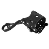 Adjustable Dog Muzzle Anti Bite Chew Leather