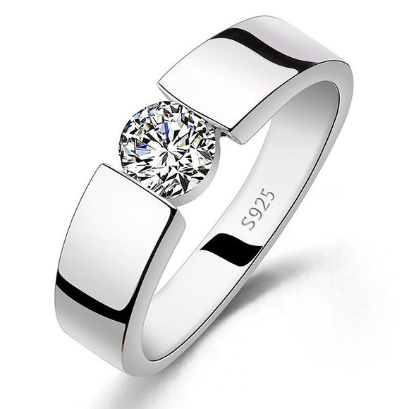 Diamond Wedding Ring Alloy Sterling
