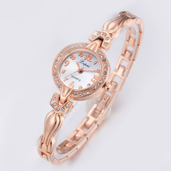 Lvpai Women's Watch Crystal Diamond Bracelet Quartz Wrist Watch