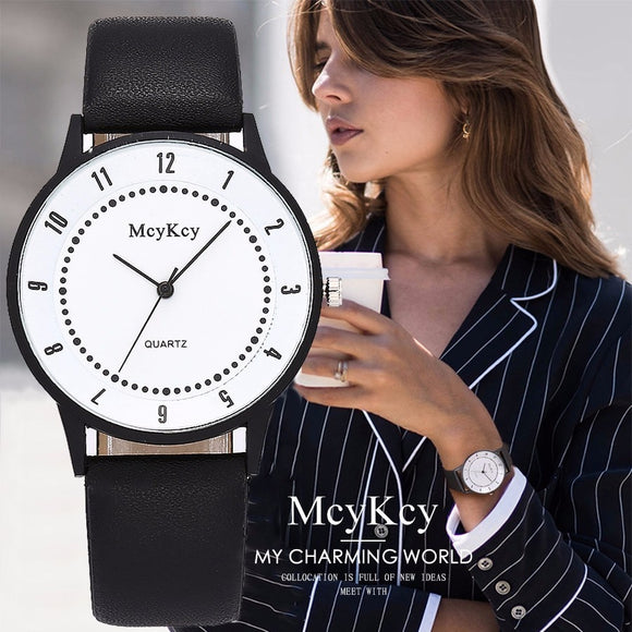 McyKcy Women Famous Watch Casual Fashion Women' s Simple Quartz Watch Ladies Wristwatches Female Clock Relogio Feminino