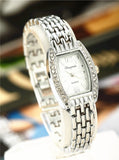 Silver Bracelet Women'S Watch Rhinestone