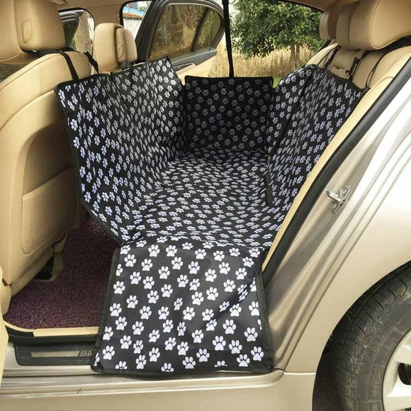 Paw Pattern Fabric Car Pet Seat Covers