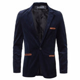 Winter Men Fashion Blazer Slim Fit Suit