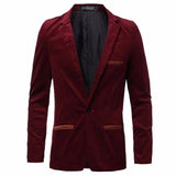 Winter Men Fashion Blazer Slim Fit Suit