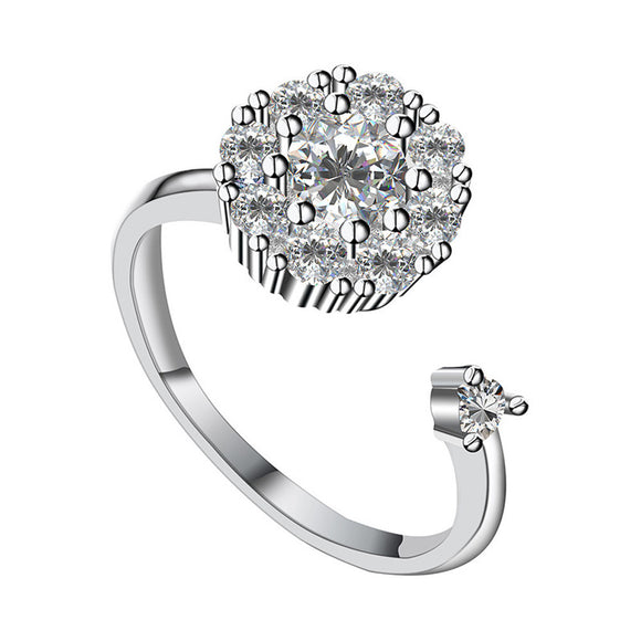 Rotating Ring Zircon Ring Diamond Ring Jewelry