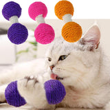 1PC Cat Hemp Dumbbell Scratching Toy