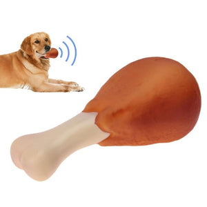 Pet Dog Toy Rubber Chicken Leg Squeaker Toy