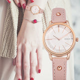 Luxury Rose Gold Women's Watch Leather Watch