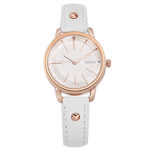 Luxury Rose Gold Women's Watch Leather Watch