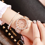 Fashion new women's watch steel belt watch quartz watch