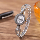 Women's Bracelet Watches Quartz Wrist Watch  Women Casual Round Shape Rhinestone Buckle Closure Analog  Quartz Wristwatch